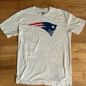 NWOT 47 White and Blue Graphic Tee